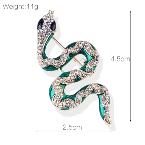 Serpenti Emerald Snake Gold Brooch - Picture 4 of 9